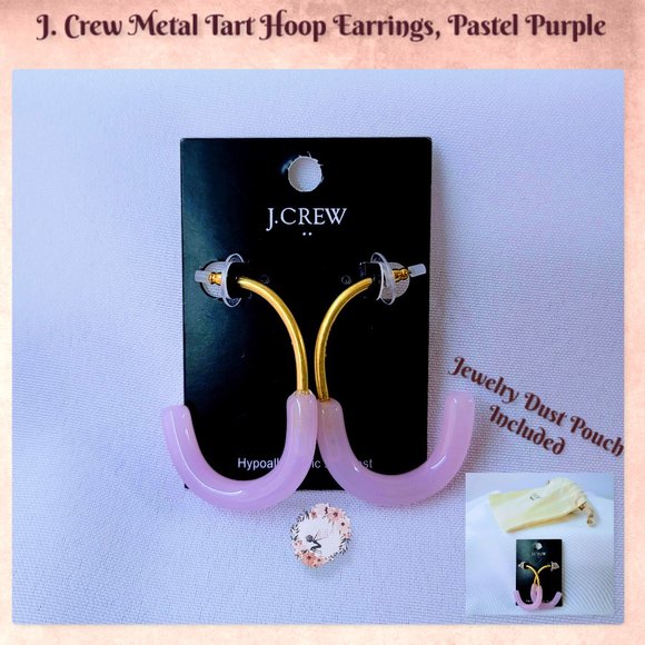 J. Crew Jewelry - 🆕J. Crew Metal Tart Pastel Acrylic Hoop Earrings